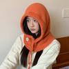 Balaclava Hat Women's Winter Korean Warm Hat Scarf Scarf Integrated Couple Ear Protection Shawl Knitted Hat