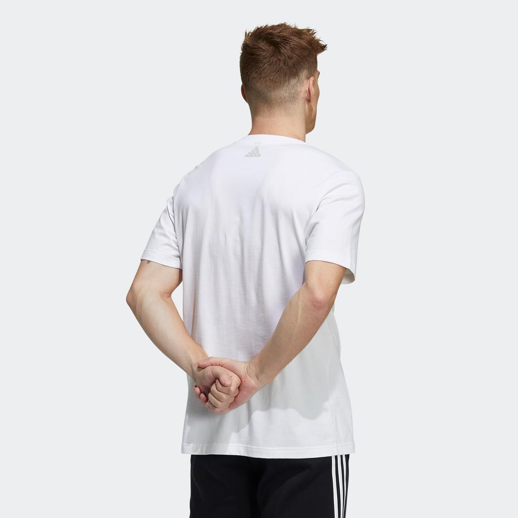 adidas T Shirts Men's White Crew Neck Moderate HG4880