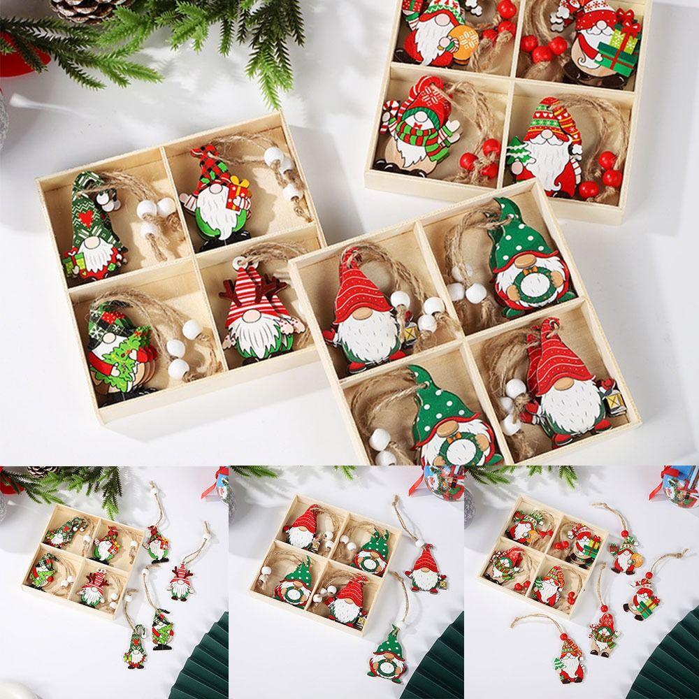 

Santa Claus Gifts Christmas Tree Ornament Hanging Painted Pendant Christmas Tree