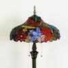 Retro Nordic Style Tiffany Floor Lamp - Colored Glass Light for Living Room, Bedroom, or Study.