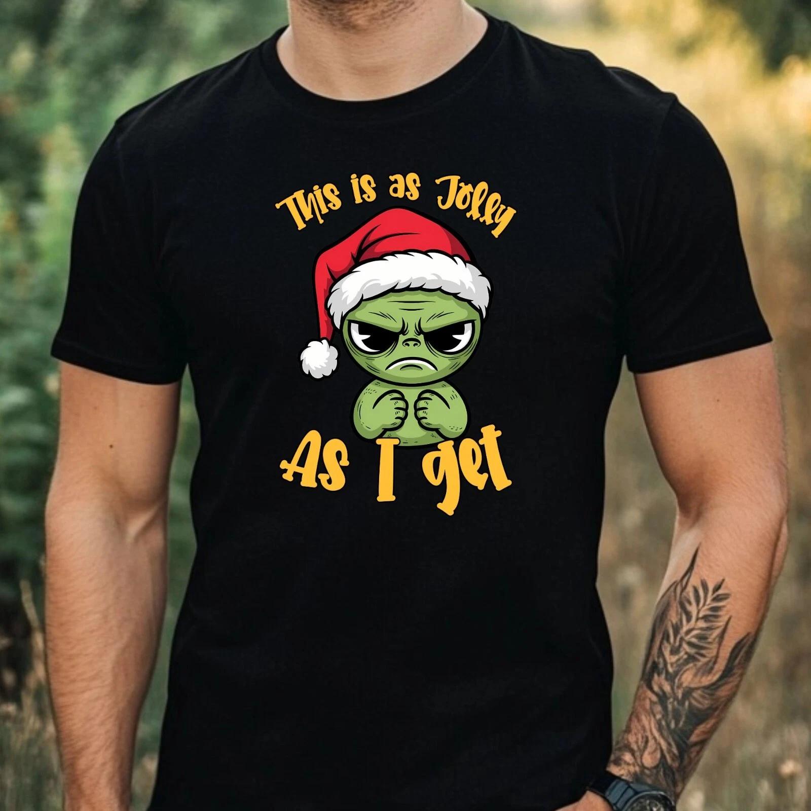 T-Shirt Herren Weihnachts Alien Motiv Baumwolle Größe XS bis 5XL M