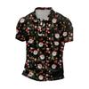 Men's Relaxed Fit Christmas Print Short Sleeve T-Shirt for Casual Holiday Wear