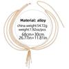 Female Summer Gold Pearl Multilayer Body Chain With Lobster Clasp For Fashion Trendy Wear