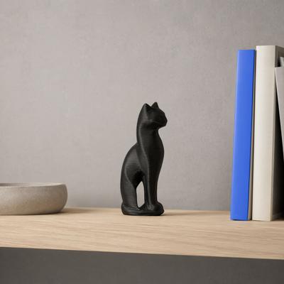 Yousheng Cat Figurine, 3D Printed Small Cat Sculpture, Collectible Animal Desktop Ornament for Home Shelf Decor, Gifts for Cat Lovers