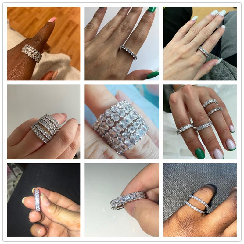 New Gorgeous AAA Cubic Zirconia Promise Rings for Women 6 Styles Available Noble Wedding Jewelry Ring for Girl Nice Gift Ring