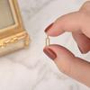 1 Pair Gold Plated Stud Earrings for Women, Minimalist Geometric Earrings, Small Rectangular Earring Jewelry