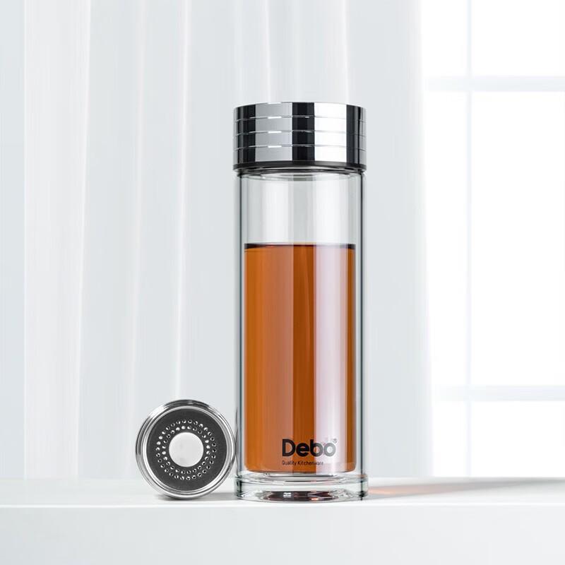 Debo Magnetic Tea Infuser Double Wall Glass Cup
