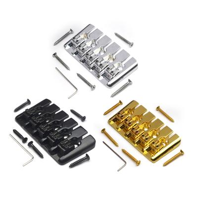 5 String Bass Bridge A Style Top Load Tailpiece with Saddles for Electric Bass, Precisions Electric Instruments