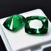 Natural Garnet Cushion Cut Green 15.11 Ct   Loose Gemstone Pair For Ring