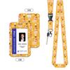 Ausweishalter mit Blumen-Katzen-Print Süßes Lanyard-Set für Damen Krankenschwester Lehrer Einziehbare Rolle Kartenclip Halter Tasche