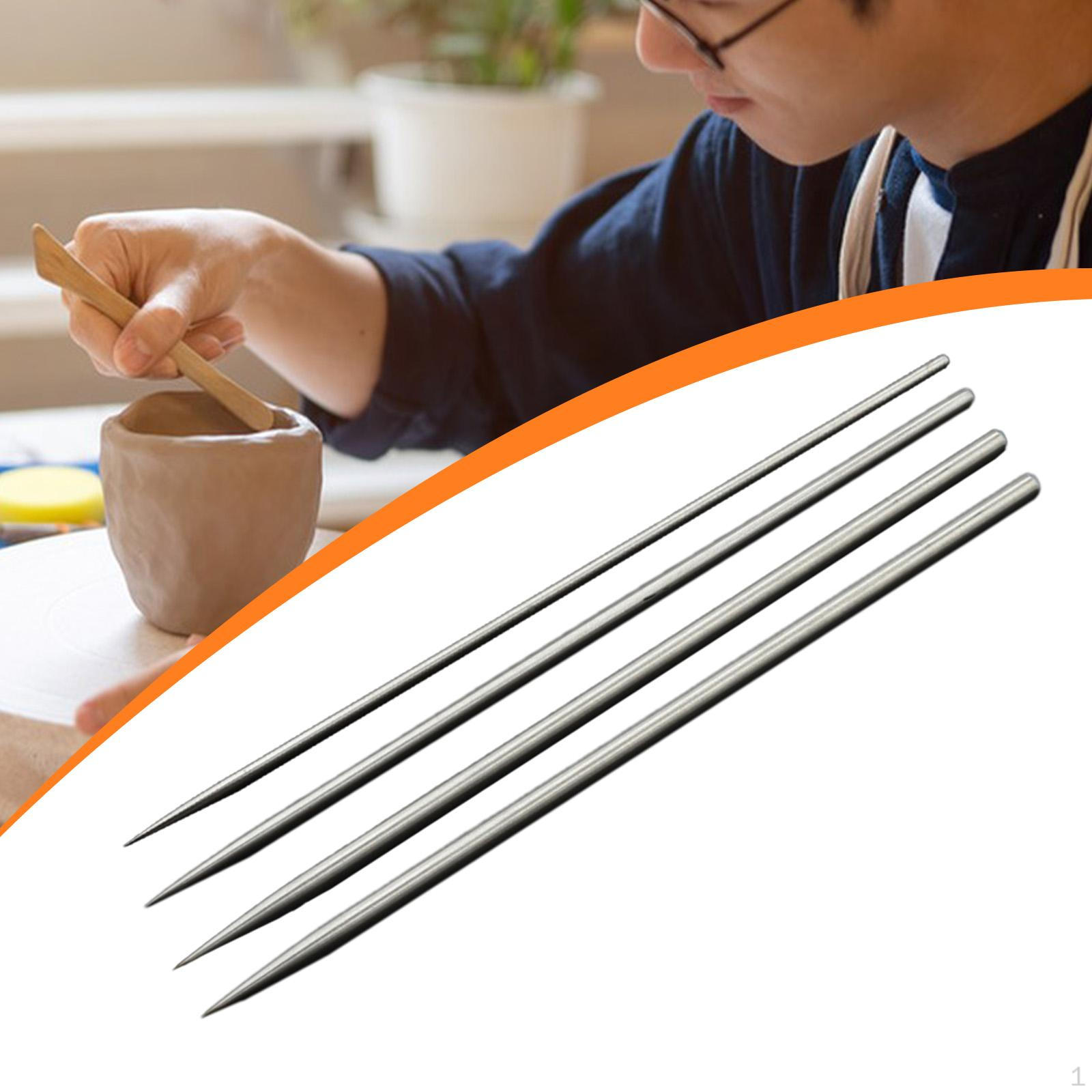 

4x Needle Crafting Sticks Detail Tool,Accessories,Carving Texture Art,Ceramic and Pottery Tools