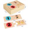 Children'S Early Education Digital Enlightenment Pairing Wooden Box Puzzle Digital Decomposition Cognitive Intellectual Development Toy