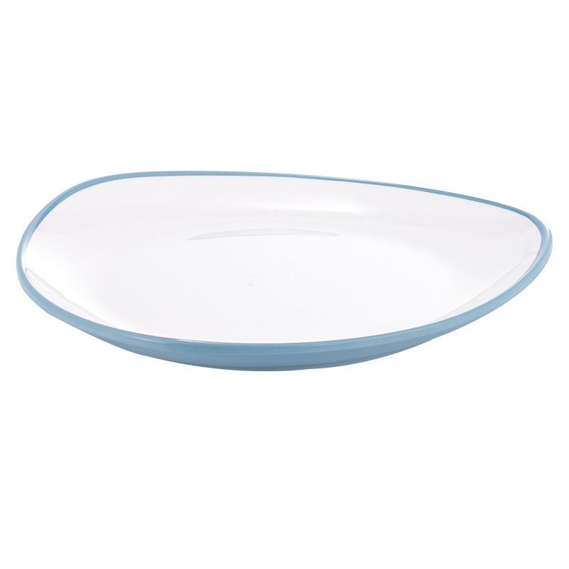 Melamine Porcelain Triangular Plate for Hot Pot & BBQ Restaurant Use