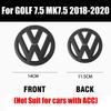 For VW VOLKSWAGEN New Non-destructive Car Front Radiateor Badge Stickers Rear Trunk Lid Badge Decal For Volkswagen Golf 7.5 VW M
