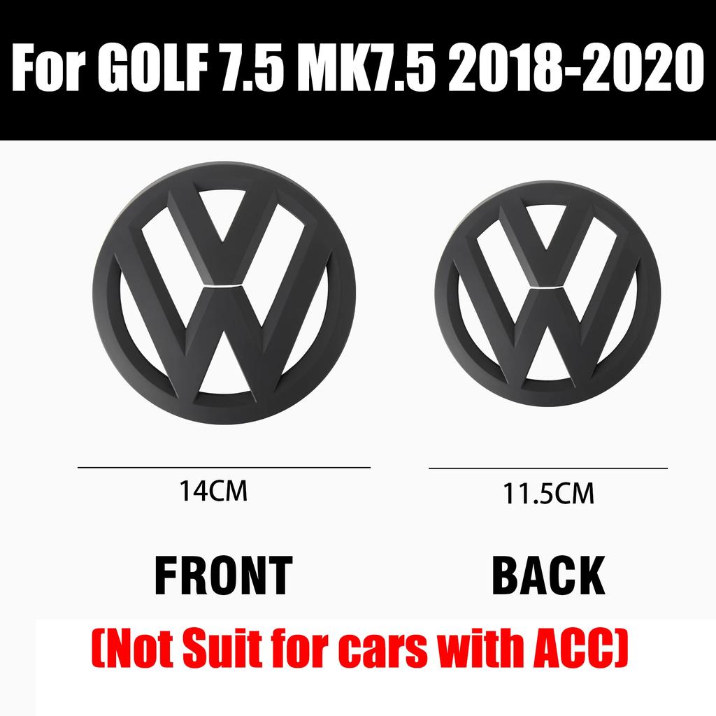 For VW VOLKSWAGEN New Non-destructive Car Front Radiateor Badge Stickers Rear Trunk Lid Badge Decal For Volkswagen Golf 7.5 VW M