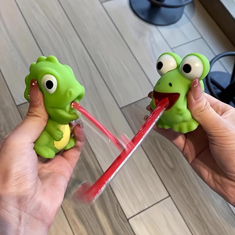 

Cartoon Frog Dinosaur Toy with Retractable Tongue, Interactive Party Game, Design, Ideal Christmas Gift Present United States