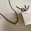 Vintage French Pearl Crystal Choker - Elegant Korean-Inspired Necklace for Women