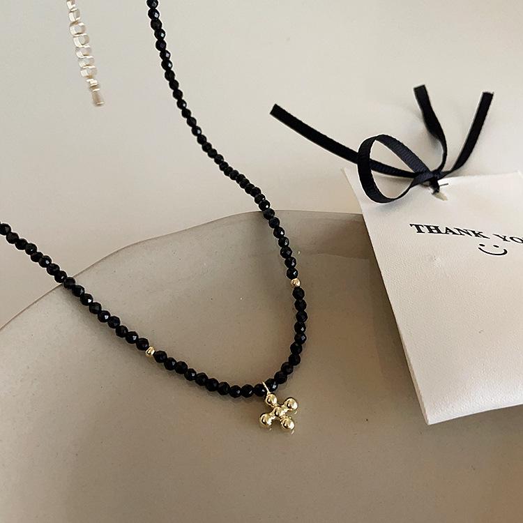 Vintage French Pearl Crystal Choker - Elegant Korean-Inspired Necklace for Women