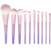 Set Pennelli Make-up Viola Stellato – 10 Pezzi, Include Pennelli per Cipria e Ombretti, Portatile, Disponibile