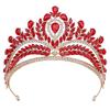 Royal Queen Green Crown Big Diadem Bride Tiara Crowns for Women Bridal Wedding Party Crown Hair Dress Jewelry Accessories