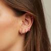Fashion Multicolor Zircon Huggie Small Hoop Earrings For Women Round Circle Minimal Punk Rock Earring Cartilage Piercing Jewelry