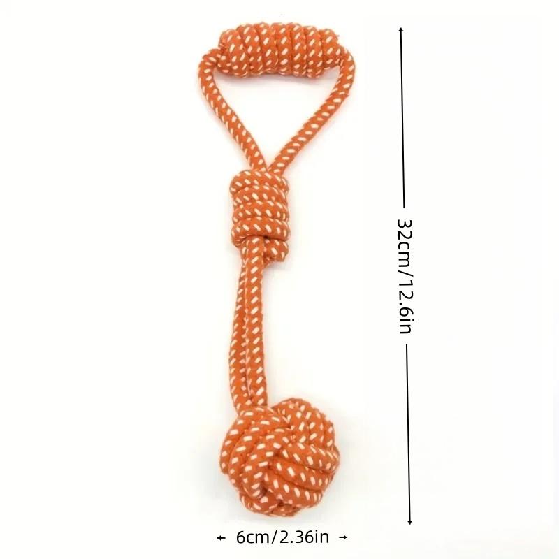 Dog Cotton Rope Toy Chew Toy Durable Braided Teeth Cleaning Toys for Small Medium Dog Outdoor Interactive Training Pet Supplies