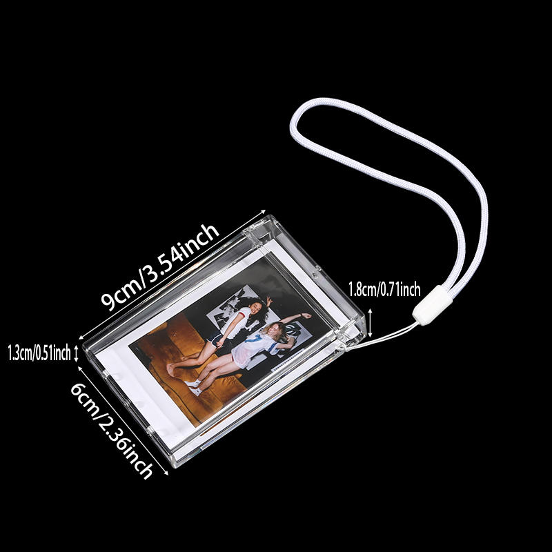 3-inch Clear Film Photo Storage Box Instant Camera Case for Fujifilm Instax Mini Portable Hanger with Strap