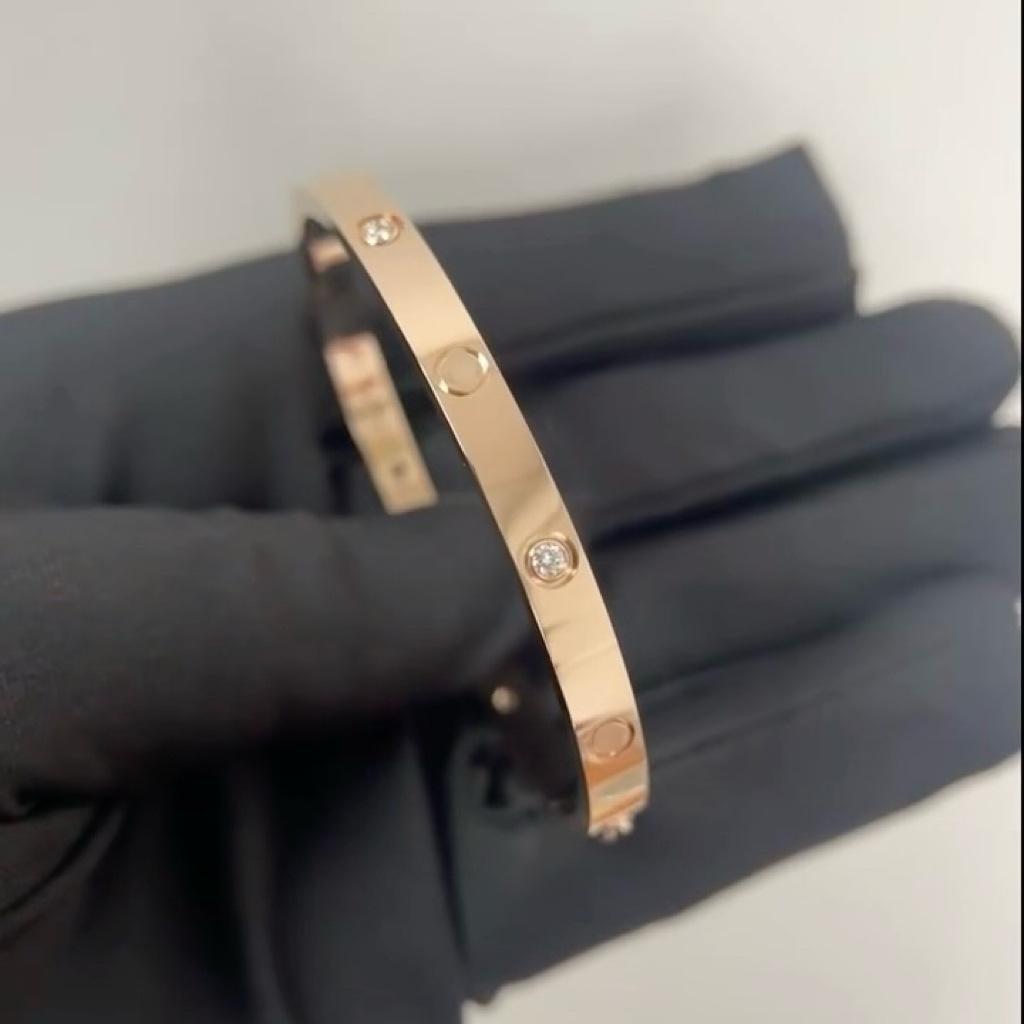 V Gold CNC High Version Love Bracelet Narrow Medium Wide Version New Women's Thick Plated 18K Rose Gold Couple Bracelet