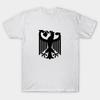 Men Black Print T-shirt Germany Coat Of Arms Eagle Beer No-Cut Transfer Paper Print Cotton Tshirt
