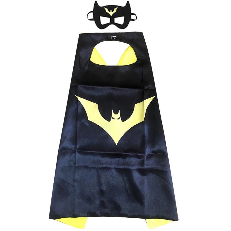 Kindertag Doppellagiger Halloween-Umhang: Captain America/Superman Cosplay Umhang, Einfarbig