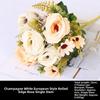 5 Heads Simulated Rose Curled Small Artificial Rose Flowers New Vintage Silk Rose  Home Decor