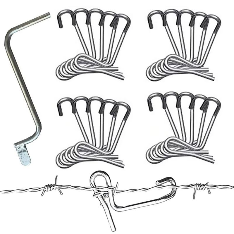 AEE4-Fence Wire Tensioning Tool 20X Wire Tighteners With Handle Metal Stretcher Repair Supplies For Outdoor Farm Garden
