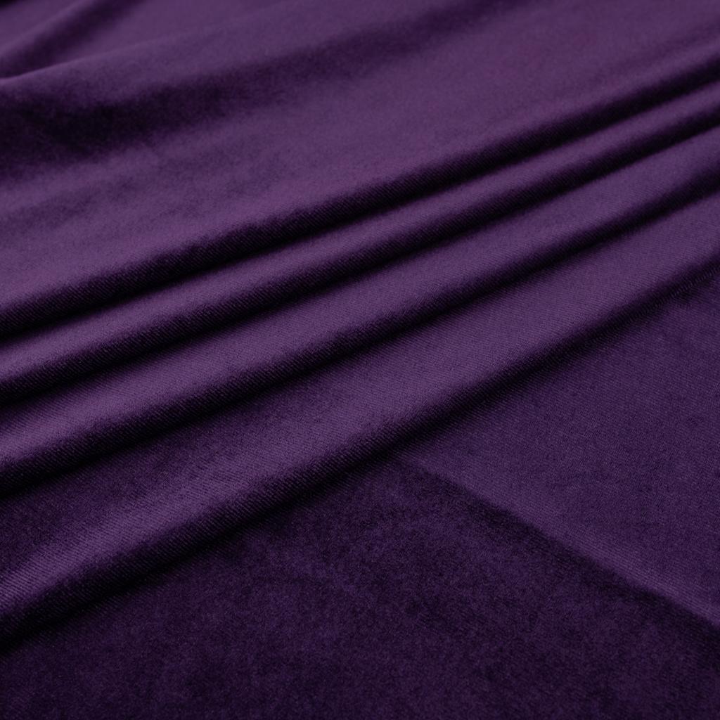 Knitted Velvet Fabric Purple Sewing Material 0.5 m Smooth Soft
