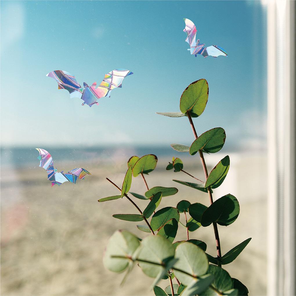 Window Sticker Rainbow Reusable Shaped Static Anti Collision Strike Glass Decal Bedroom Cling Sun Catcher for Home Decor