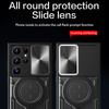 Slide Camera Protection Armor Cases For Samsung Galaxy S24 S23 S22 Ultra S21 Plus S20 FE Magnetic 360 Rotate Holder Ring Cover