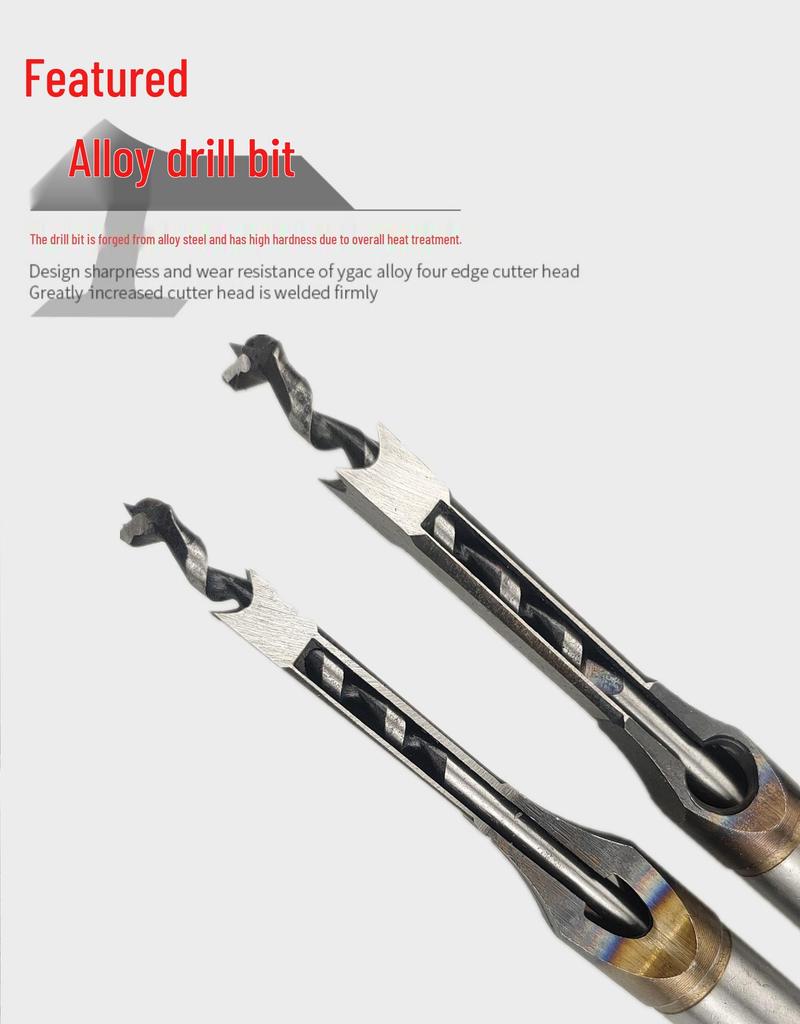 Woodworking Square Hole Drill Bit for Tenon and Mortise.