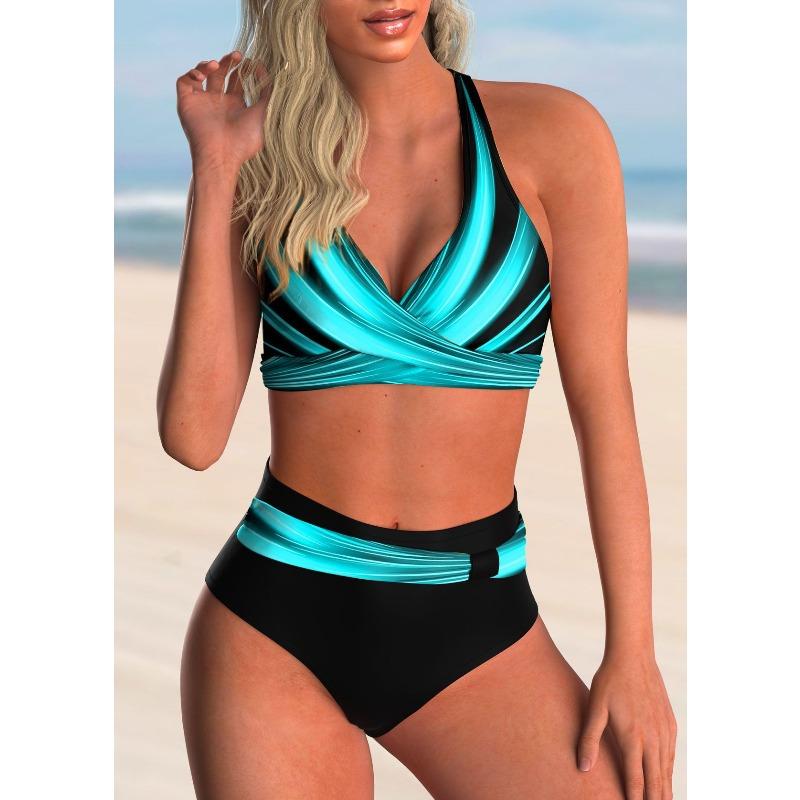 Neuer sportlicher, kleiner, frischer Badeanzug mit Schlitz, sexy Bikini