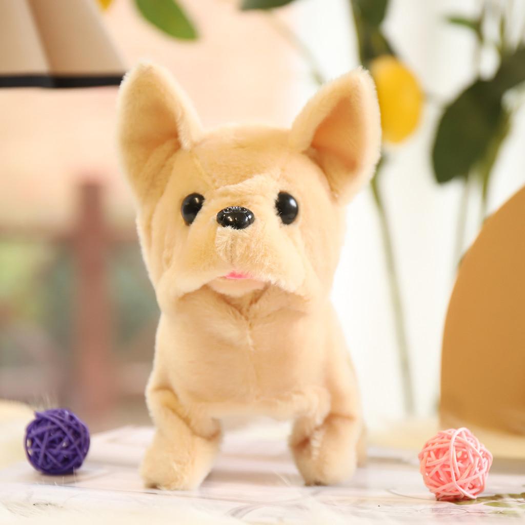 

Плюшевые игрушки Чихуахуа с функцией ходьбы и звука, дизайн для детского подарка на день рождения