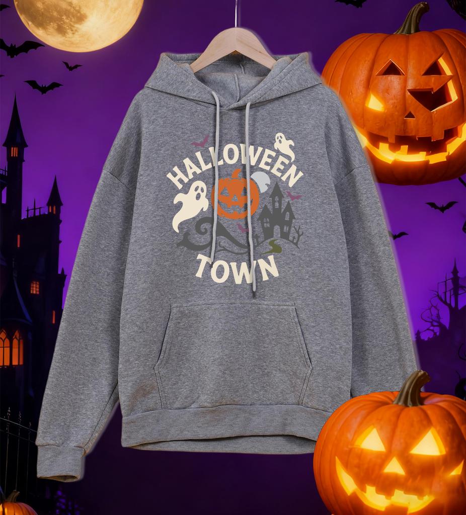 Halloween Town Pumpkin Lantern Printed Men Hoodies Hip Hop Hoody Casual Fleece Male Sportswears All-Match Autumn Clothes