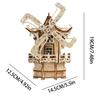 Adult 3D Wooden Puzzle Windmill Music Box Handmade DIY Crafts Model Set Ladies Birthday and Christmas Gift