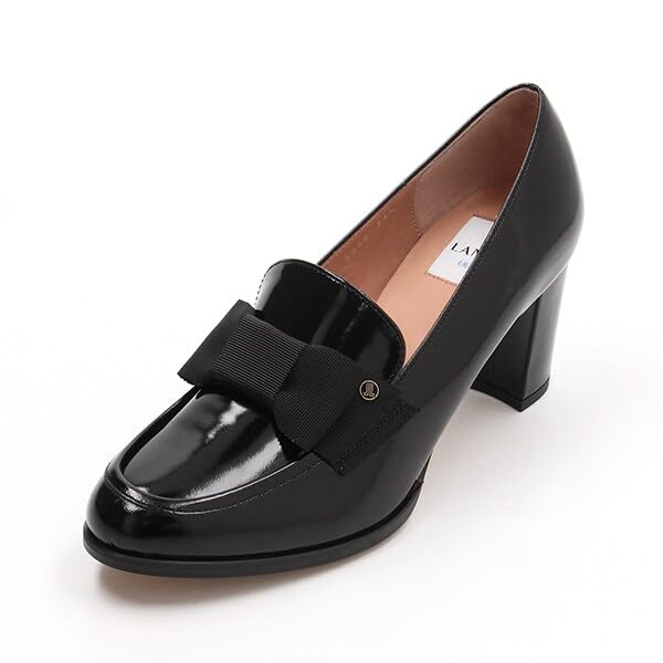 Lanvin en Bleu Ribbon Motif Heeled Size cm Women's Loafers, 2846, B-Glass, 22.0