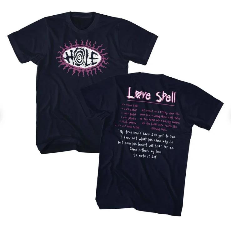 Черная футболка для взрослых  Заклинание любви с дыркой 2XL