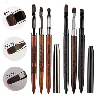 Wood Gel Painting Brush Nail Art for Gel Tip Extension Acrylic Builder Accessory Nail Art Brushes Manicure UV Gel Nails Brush