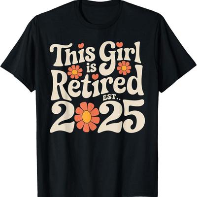 Mom Grandma Flowers Apparel Retired 2025 Women'S Retro Floral T Shirt