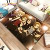 K-ON Cartoon Cute Lolita Kawaii Girls Area Rug,Carpet Rug for Living Room Bedroom Sofa Doormat Decoration, Non-slip Floor Mat 3D