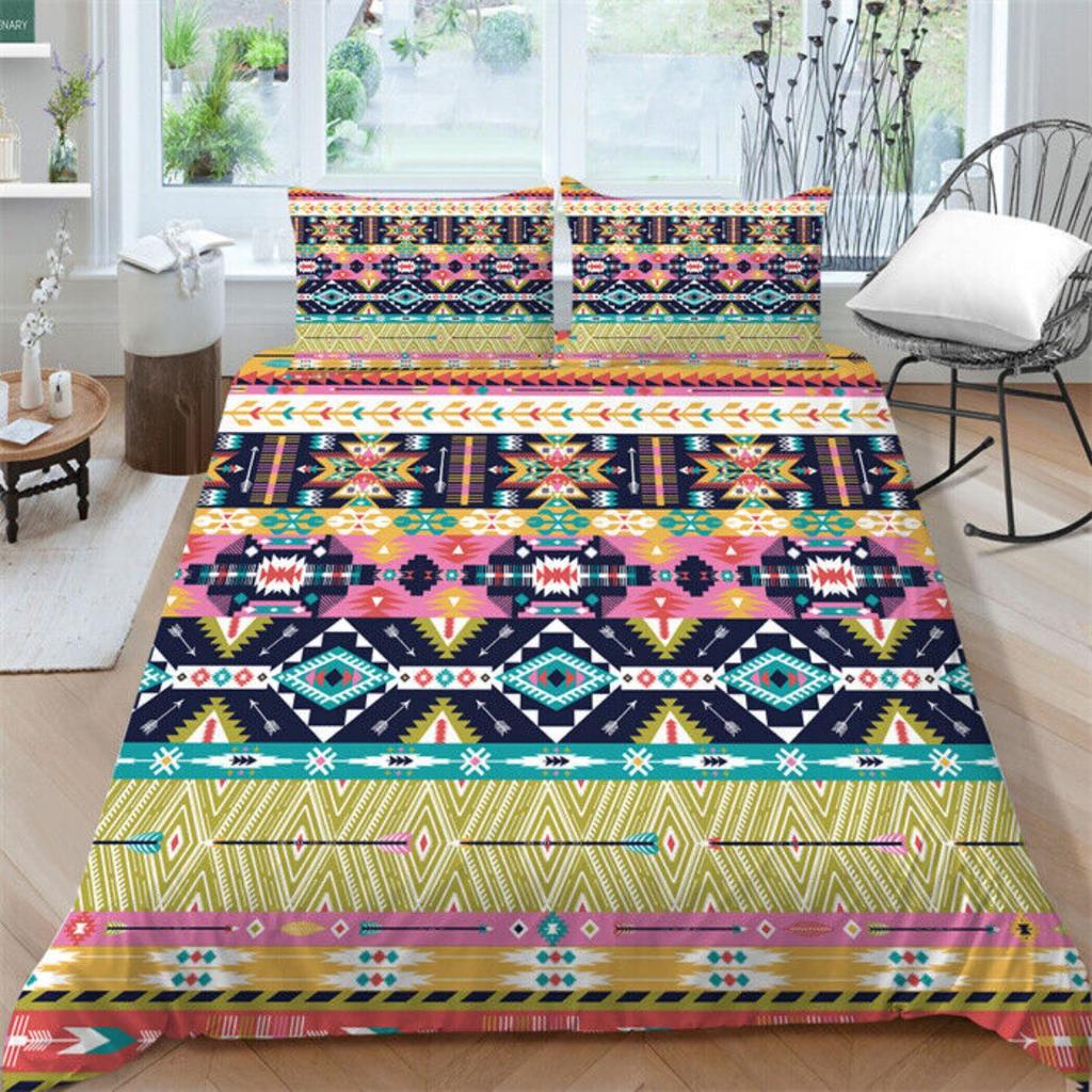 Vector Ethnic Style Bedding Sets Soft Duvet Cover Set Highend Bedroom Decor Gift