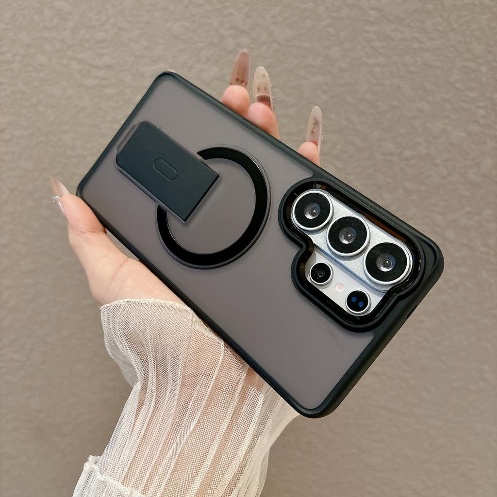 Samsung S26ultra sound bracket matte magnetic mobile phone case s25plus anti-drop simple protective case