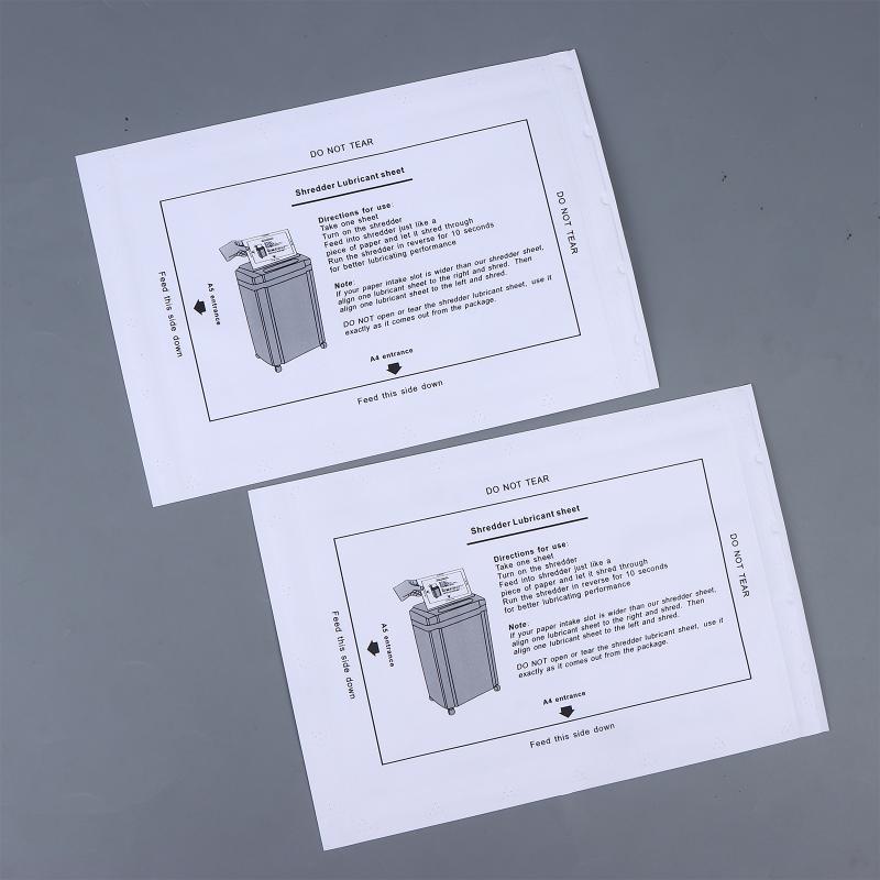 5/10Pcs Paper Shredder Lubricant Sheets Shredder Lubricating Oil Portable Paper Type Lubricating Oil For Shredder