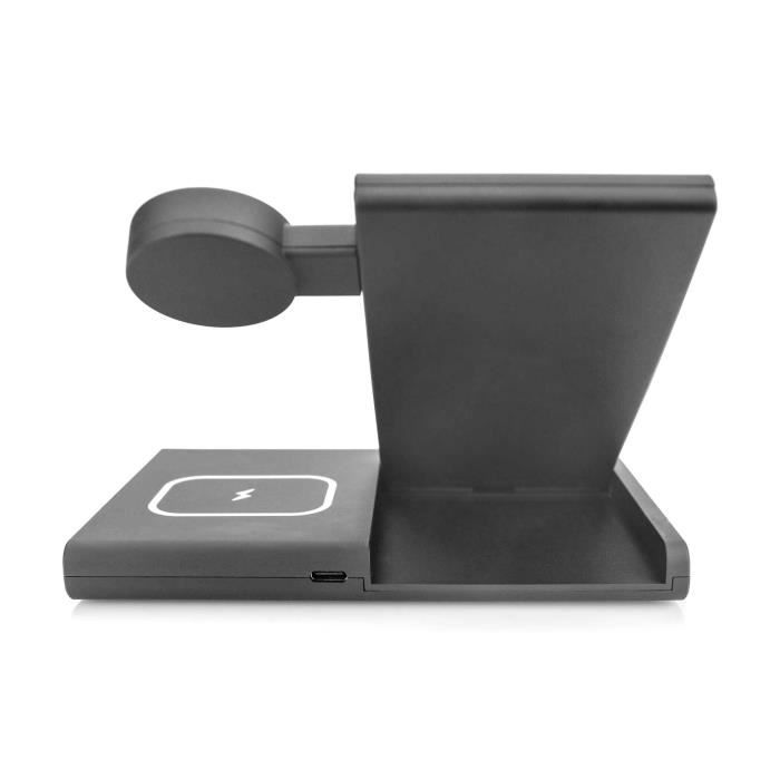 Station de Charge 3-en-1 - DIGITUS - Chargeur sans fil - Compatible iPhone, iWatch, AirPods - Pliable