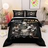 Bohemian John Cena Wrestling Poster Dark King Size Duvet Cover, Comfy Bedding Set for Family Use, Wrinkle-Free Duvet Cover for Daily Use